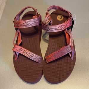 Teva Women's Flatform Universal Sunscape sandals Sz 12 in Waterless Scarlet